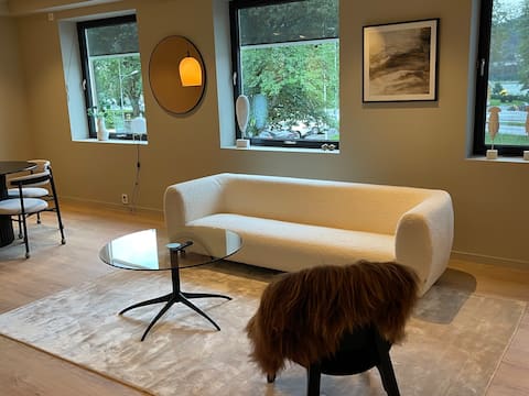 Modern apartment overlooking Voss Church