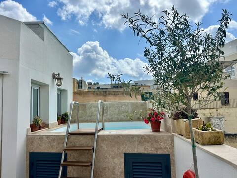 18th century house with rooftop pool