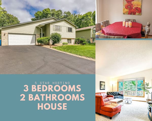 Family 3BR Stay Near Minneapolis & MOA