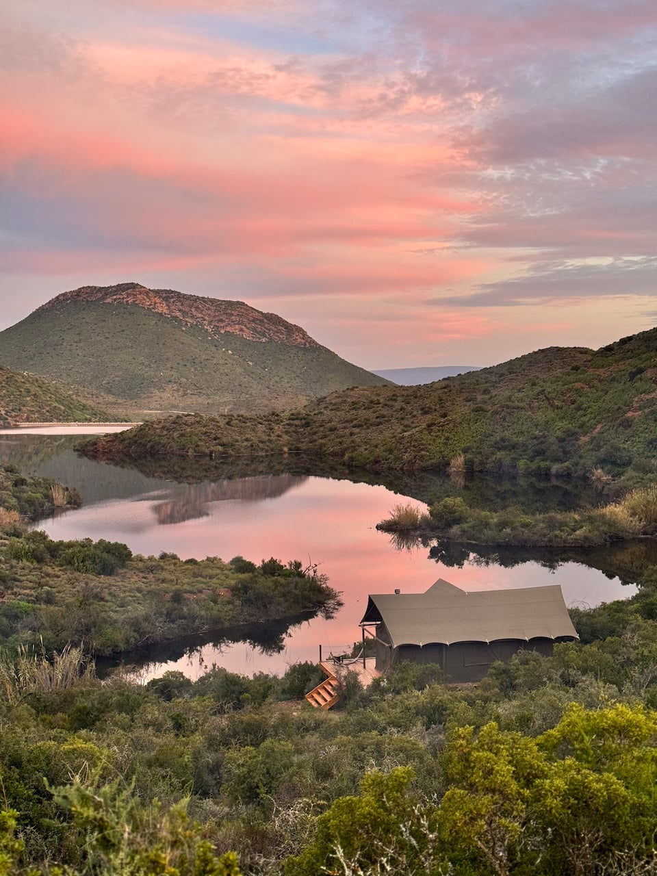 Tula, a safari tent reached by boat, Calitzdorp, Western Cape, South Africa, photo 2 of 10