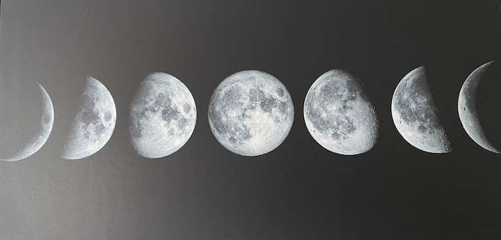 Mapambo ya Ukuta wa Mwezi kwa karibu.