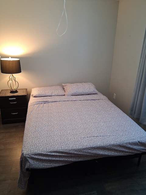 Large room, private bath with shower & Queen Bed