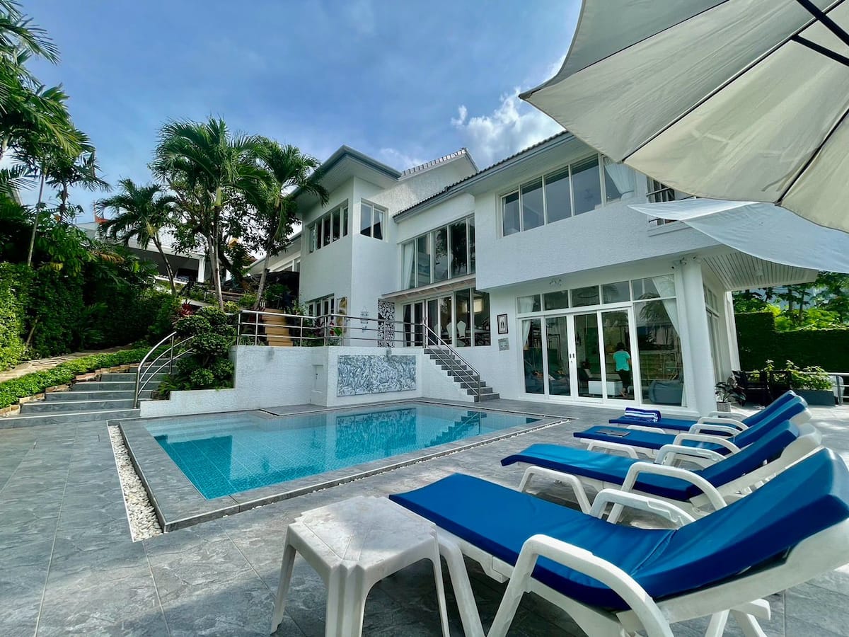 Villa exterior and pool