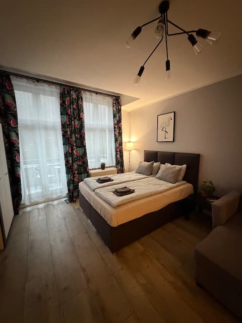 Flaming DeLuxe apartment with a balcony in the center