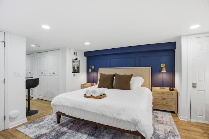 Modern Basement Studio | Capitol Hill | *King Bed* - Washington, DC
