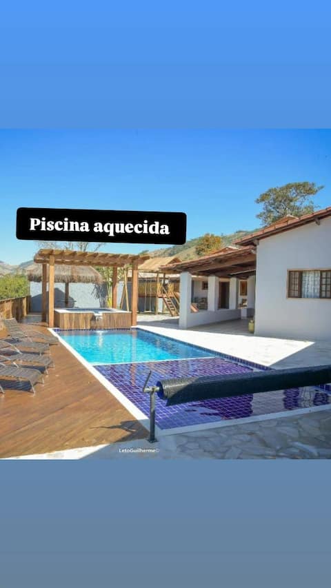 Chacara Recanto dos Sonhos heated pool
