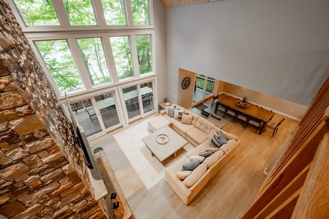 7BR Deep Creek Lodge w/ Fire Pit & Views