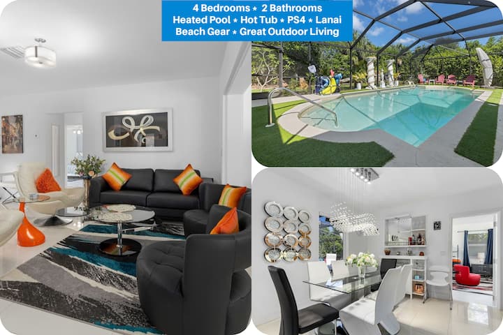 4 Br| Heated Pool| Hot Tub| Lanai| Outdoor Gazebo - Marco Island, FL