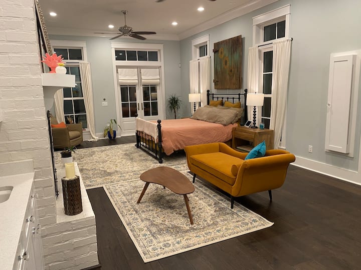 Sanctuary Bedroom (Master), 2nd Floor w/ Bath and French Doors to Porch