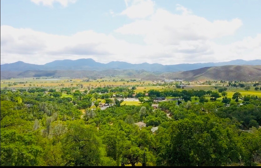 A drone's eye view of our 5 acres in Spring and our 360 degree view at 1250 ft elevation of the Lower Lake wine country and volcanic hills. The view will be different in Winter and