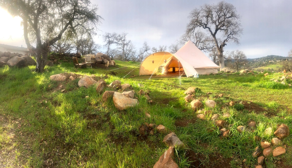 You have this huge area, all to yourself. There is a farm visible but he has NO windows facing our property. The curved awning was damaged and is on back order due to China situati