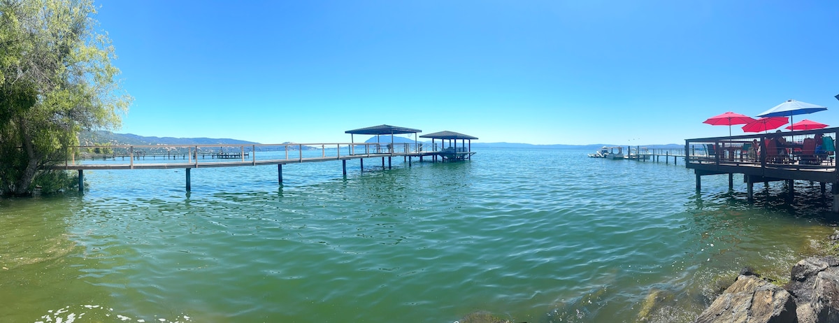 North side of Clearlake by the Boathouse. at Bohemian Belle Yurt in Hidden Valley Lake