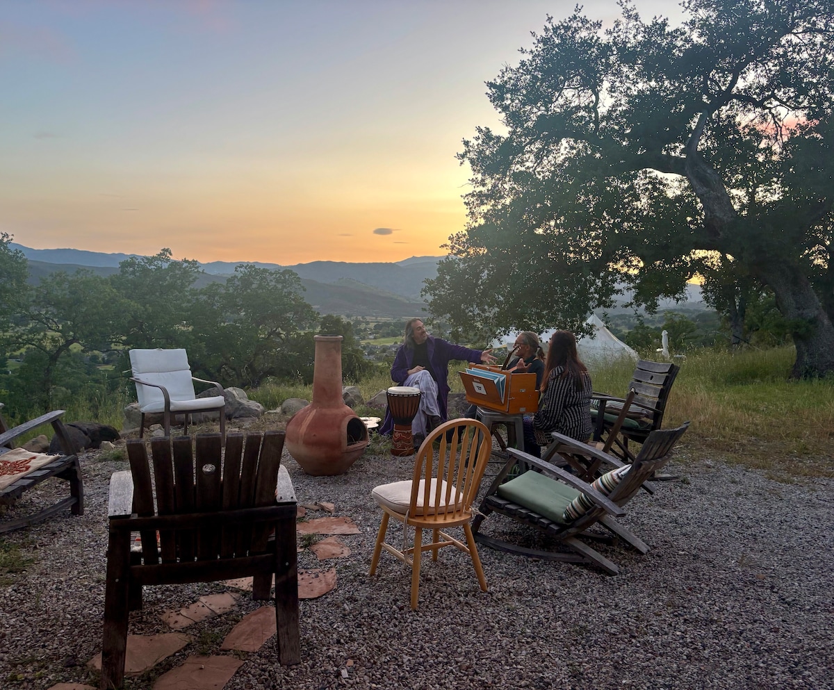 Terrace image 2 at Bohemian Belle Yurt in Hidden Valley Lake