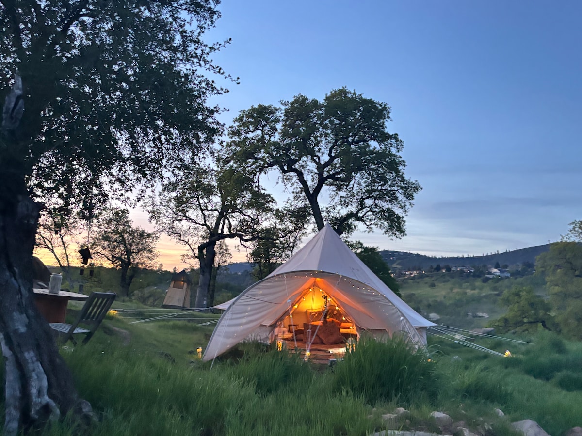 Spring: The Belle is popular in all seasons. at Bohemian Belle Yurt in Hidden Valley Lake