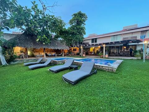 Beautiful house with marina and palapa
