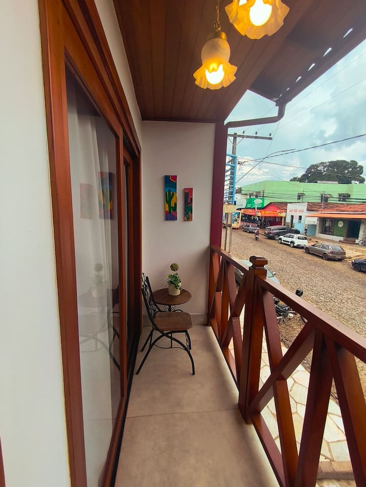 Ap Varanda Charmosa 2min Do Centro Histórico Até 4 - Pirenópolis