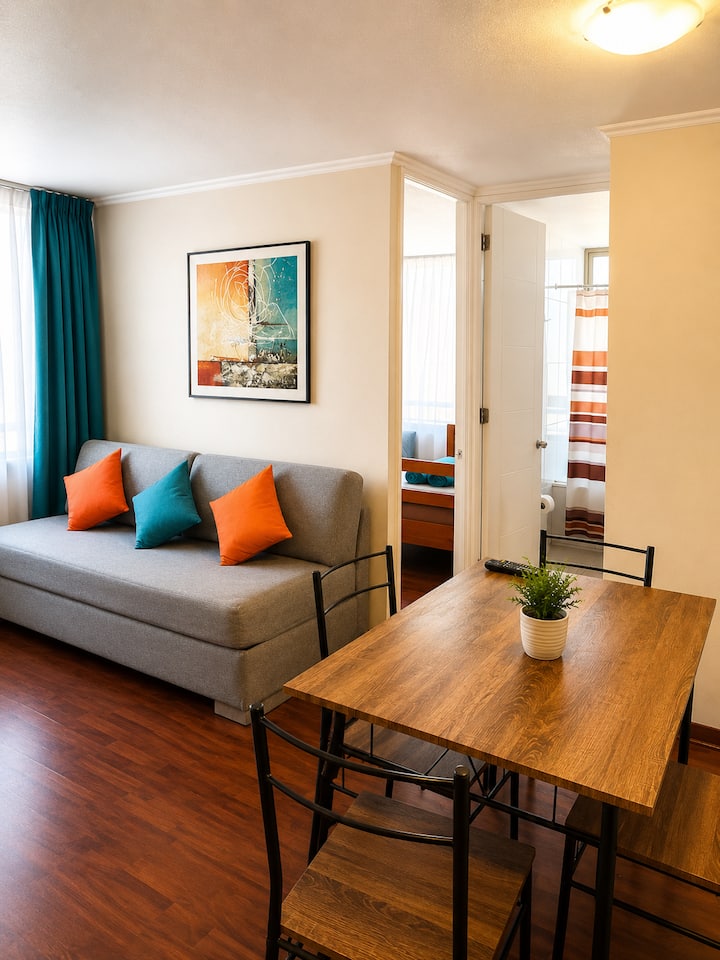 Apartamento Familiar Con Aire Ac. - チリ サンティアゴ