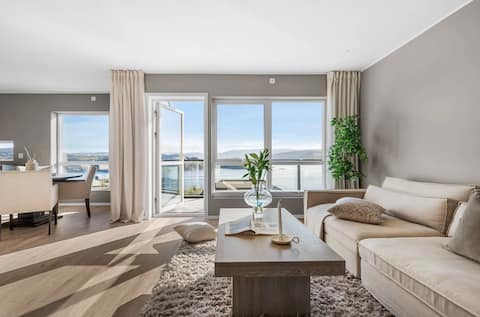 Modern house by the fjords