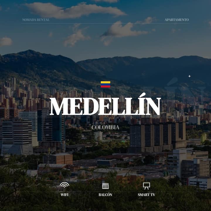 Elegantapt+wifi+kitchen+laundry+balcony@medellín - Medellín
