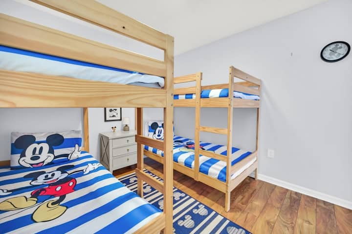 Apartmán Mickey so 4 samostatnými posteľami. 