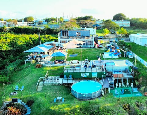 Ocean View/20 peoples Individual Rooms/Pool/Events