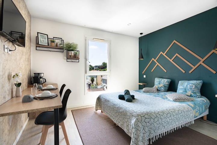 Studio*botanique* Wi-fi, Proche Gare, Vue Chateau - Lourdes