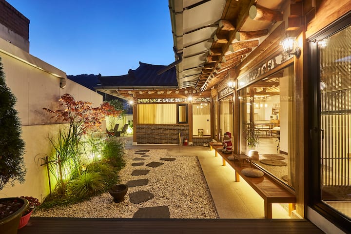[Suncheon, Day 20] 
Where your heart stays 
Private Hanok #Jacuzzi# Ethanol fireplace #Footbath