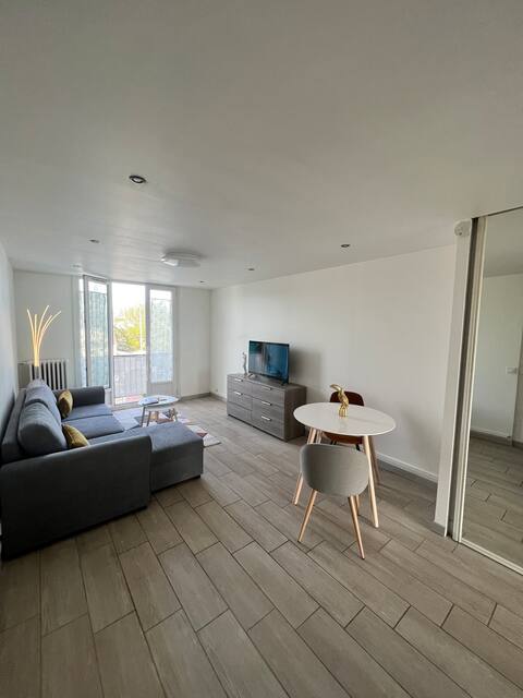 Luminous apartment T2 Aulnay under wood
