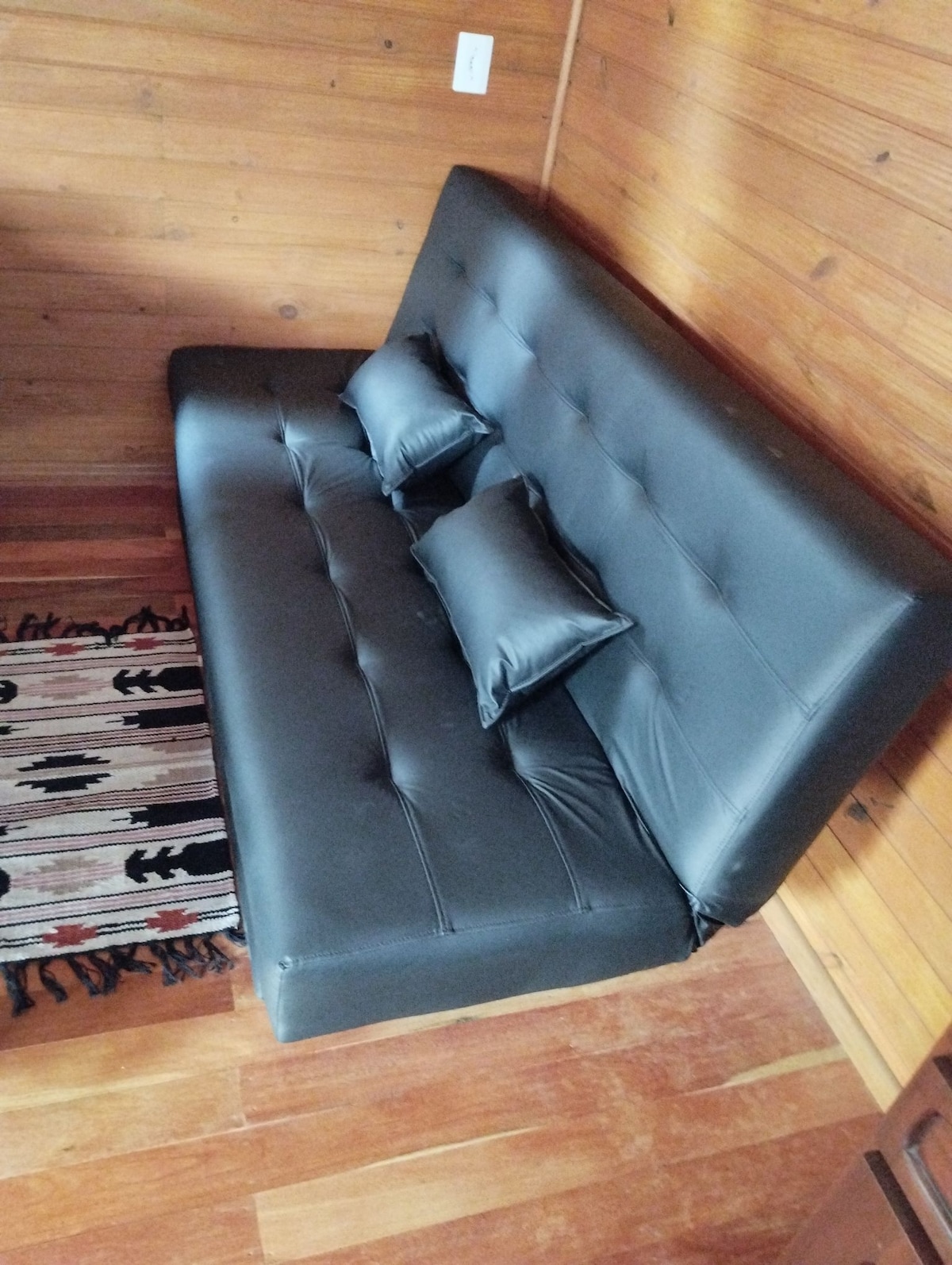 أريكة سرير مريحة وتستوعب ما يصل إلى شخصين.