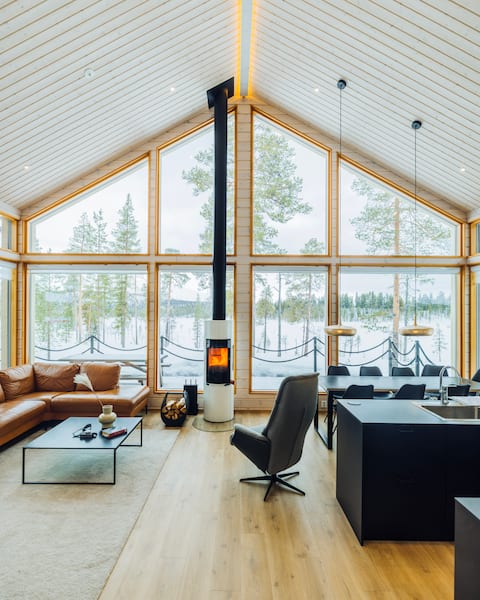 Top performing Airbnb: High-quality villa in the fell view of Pallas in Lappi