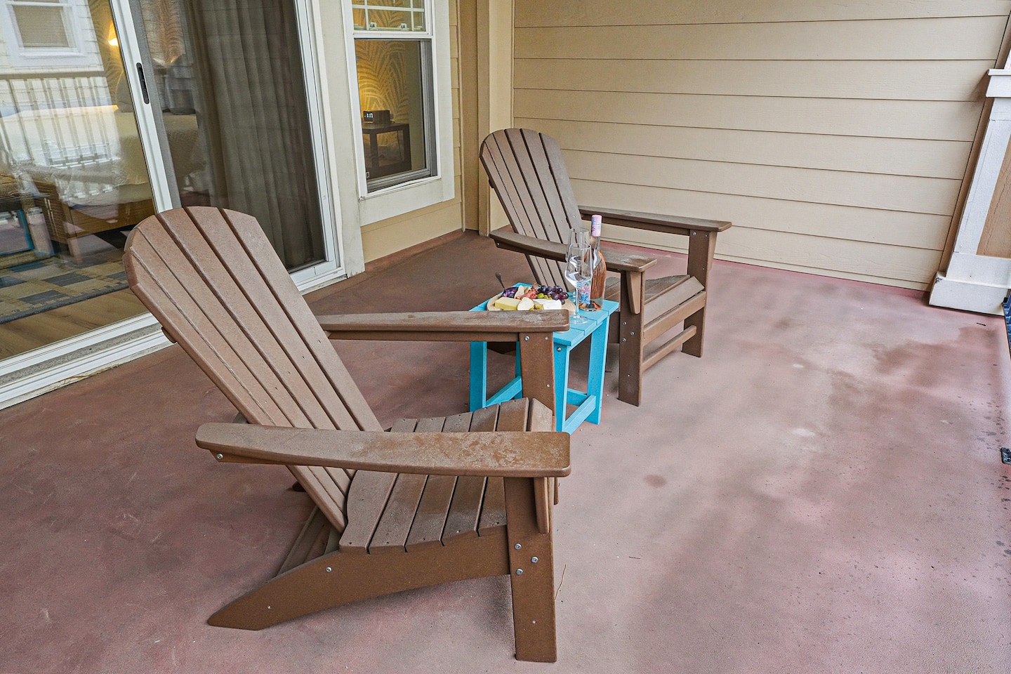 Your own quiet outdoor retreat just off the master bedroom, ideal for relaxing with a drink after a fun beach day.