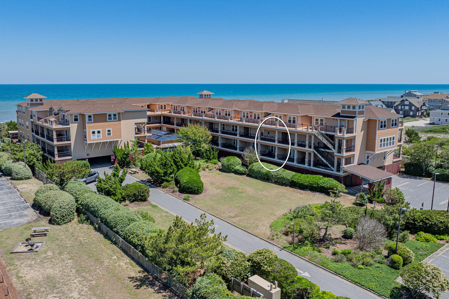 Located in an oceanfront complex in Kill Devil Hills, NC, offering quick beach access and resort-style amenities.