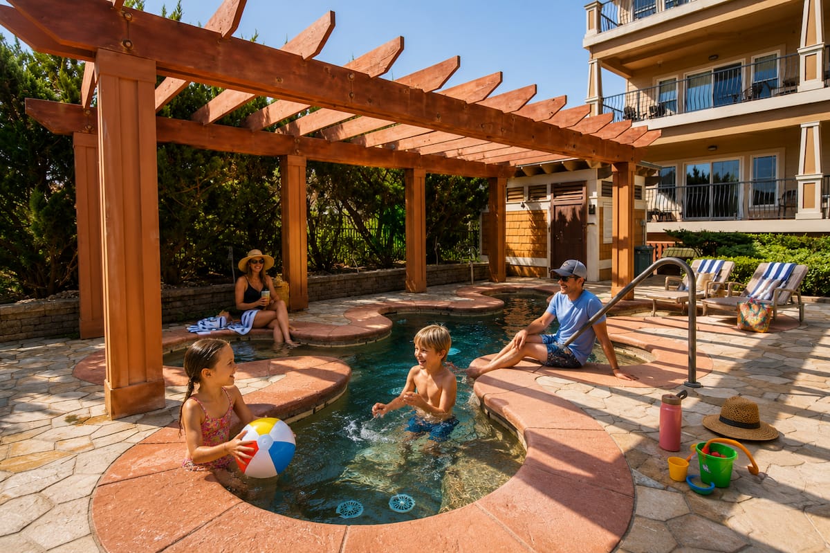 Outdoor hot tub