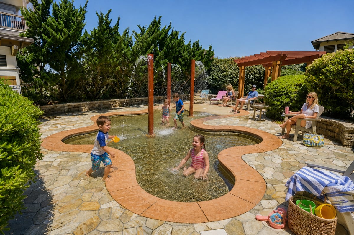 Splash pad for the little ones