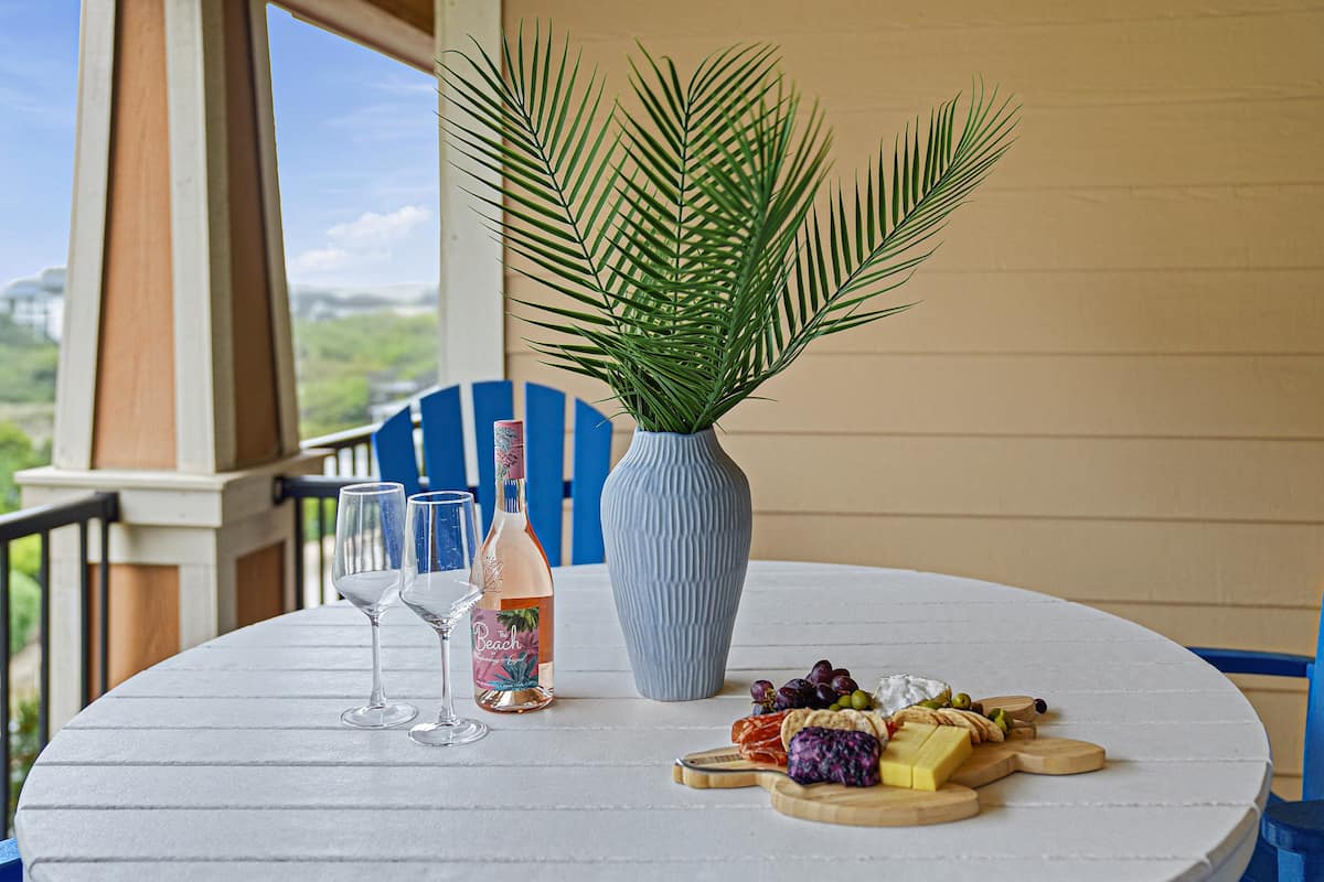Main balcony with sea views