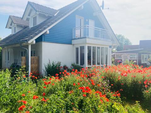 House on the water in the countryside