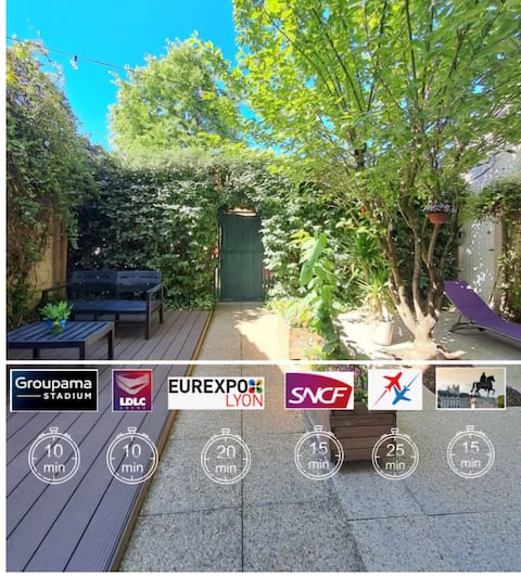 Ideal 15 min Lyon (metro A), Stadium (t3/t7), Eurexpo
