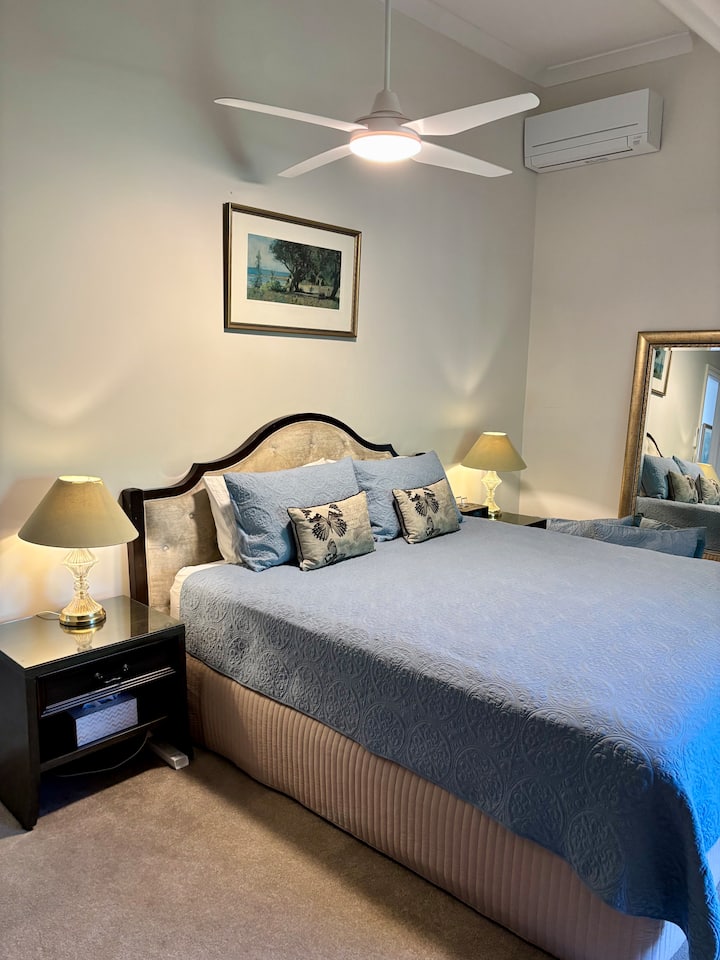 King bed with remote controlled fan and aircon… 