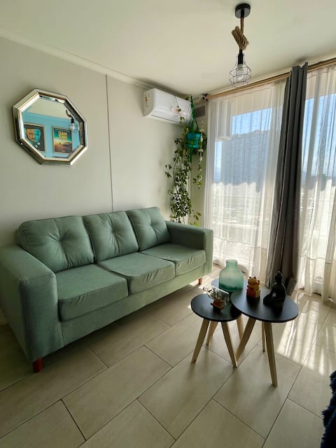Successful Airbnb property: Cozy apartment for 4 Metro Ecuador/Wifi/Air conditioning/Station in Estación Central