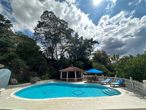 - A pool and private jacuzzi! -