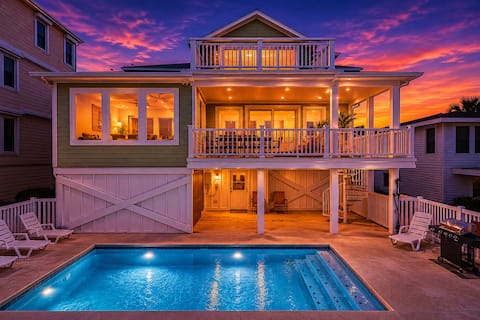 6BR Oceanfront - Heated Pool - Hot Tub - Elevator