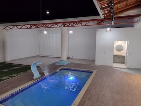 Air-conditioned kitchenette with garage.