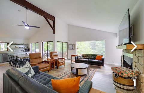 Popular Airbnb listing: Modern Mountain Cabin Close to Skiing w/firepit in Linville
