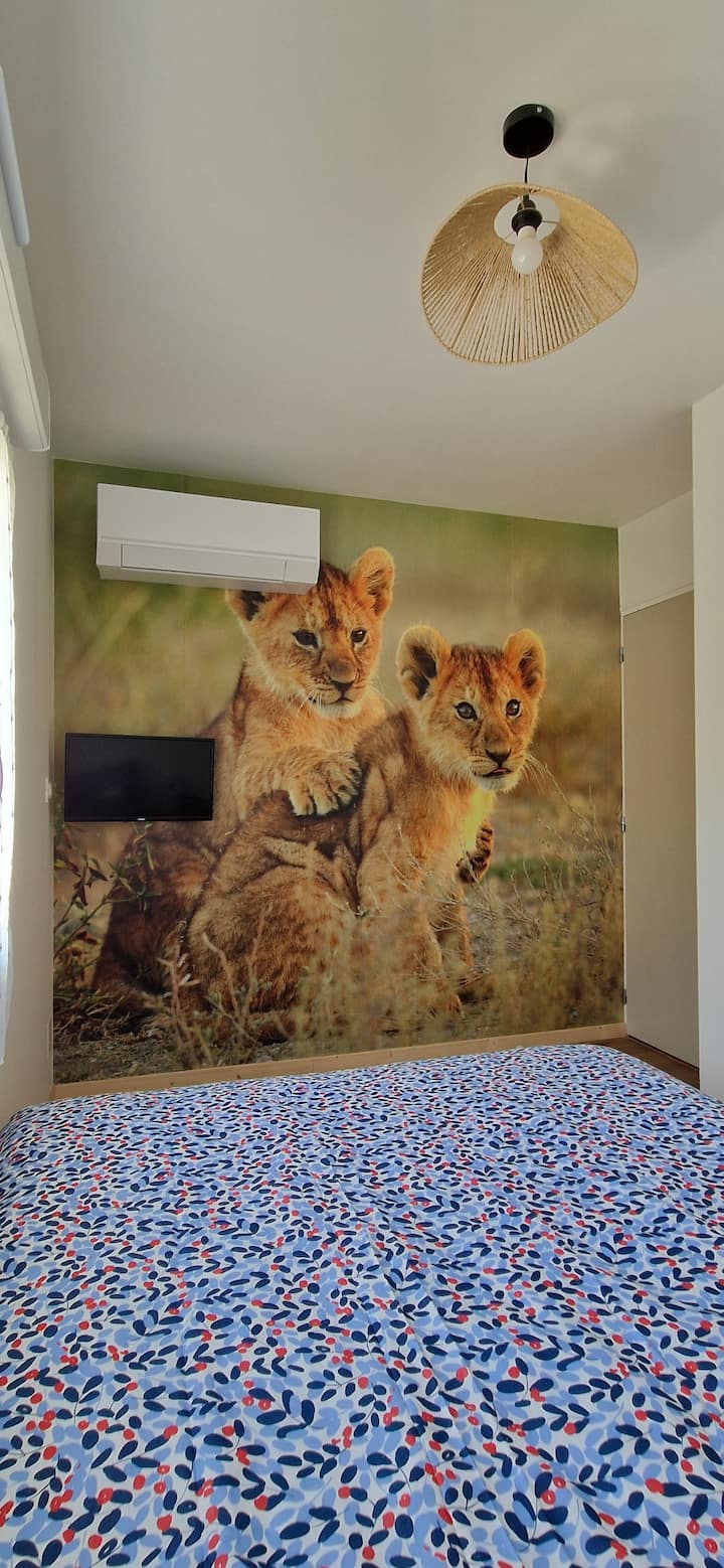 Dhoma e gjumit Lionceaux - krevat 140 cm x 200 cm