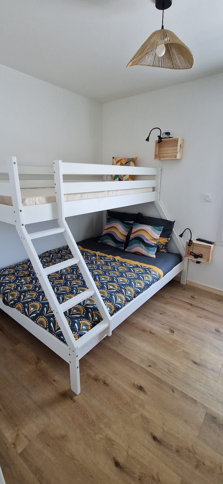 Dhomë gjumi Panda Roux - krevat 140 cm x 200 cm + krevat mezzanine 90 cm x 200 cm
