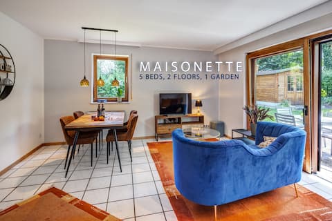 Modern duplex with garden