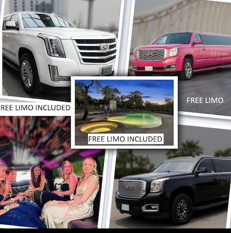 FREE LIMO, Private Pool Jacuzzi,8 acresSleeps 26
