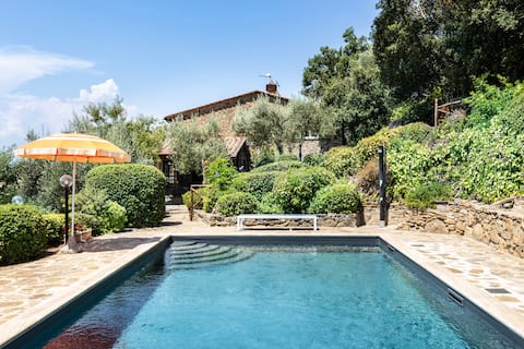 Cottage surrounded by nature