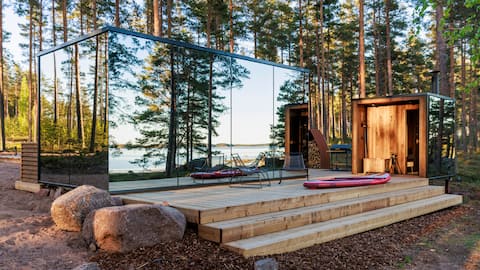 NIGHTS Mirror House at Versso- Tile Stone +Sauna