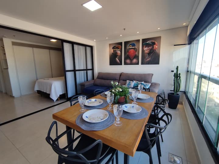 Apartamento Na Praia Da Enseada Guarujá C/ Piscina - Guarujá